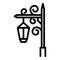 Blacksmith steel light pillar icon, outline style