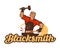Blacksmith vector logo. anvil, smithy icon