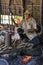 Blacksmith working in his smithy