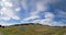 Blacktail Lakes panorama under cirrus lenticular cloudscape in Yellowstone National Park in Wyoming