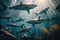 Blacktip Shark Fish Underwater Lush Nature by Generative AI