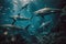 Blacktip Shark Fish Underwater Lush Nature by Generative AI