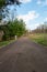 A Blacktop Pathway in a Park