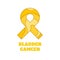 Bladder cancer awareness papercut ribbon