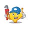 Bladder Smart Plumber cartoon character design with tool