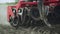 Blades cultivator and seeder sowing machine working on agricultural field