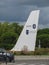 Blagnac welcome monument in the shape of an aircraft vertical st