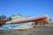 Blagoveshchensk, Russia, October, 21, 2017. Monument to the sailors of the Amur river flotilla