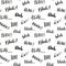 Blah, blah words hand written seamless pattern vector illustration background