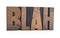 \'blah\' in old wood type