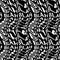 BLAH word warped, distorted, repeated, and arranged into seamless pattern background