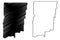 Blaine County, Montana U.S. county, United States of America, USA, U.S., US map vector illustration, scribble sketch Blaine map