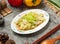 Blanched vegetables served in dish isolated table top view of chinese food