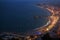 Blanes night panoramic view