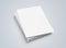 Blank A4 book hardcover pile mockup isolated on grey 3D rendering