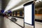 Blank Advertisement Template Subway Underground Bench Munich Cit