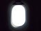 Blank airplane porthole