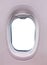 Blank airplane window with copyspace