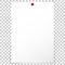 Blank album clean empty sheet paper A4 red pushpin