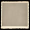 Blank antique square photo with stains and jagged border generative AI illustration