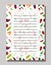 Blank with assorted fresh fruits. Template for writing recipes.