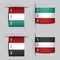 Blank attached paper fictional flags