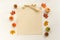 Blank autumn / fall themed canvas tote shopping bag mockup