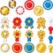 Blank award ribbon rosettes