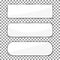 Blank banner button with silver metal frame. Chrome banner vector.