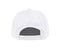 Blank baseball cap color white back view