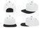 Blank baseball snapback cap two tone color white/black