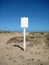 BLANK BEACH SIGN