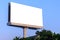 Blank billboard against blue sky for advertisement