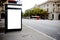 Blank billboard with copy space for your text message or promotional content, public information board in urban setting,
