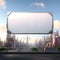 Blank billboard harmonizing with the dynamic urban environment