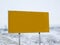 Blank Billboard side road in snow