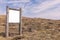 blank billboard wooden in the mountain landscape