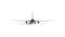 Blank black airplane mockup, looped rotation