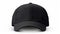 Blank Black Baseball Cap Mockup for E-commerce: High-Quality Front View Hat, Print on Demand, Flat Design.