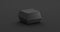 Blank black burger box mockup, side view, 3d rendering.