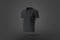 Blank black classic polo shirt mock up, dark background