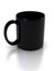 Blank black cup on the white background