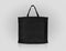 Blank black fabric canvas shopping bag for save global warming