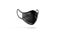 Blank black fabric face mask mockup, looped rotation