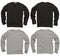 Blank black and gray long sleeve shirts