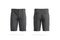 Blank black men shorts mockup, front and back view