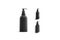 Blank black pump bottle with dispenser mockup, different sides