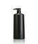 Blank black pump plastic bottle used for shampoo or soap. Studio