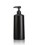 Blank black pump plastic bottle used for shampoo or soap. Studio