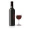 Blank black realistic bottle for red wine with